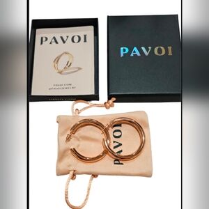 PAVOI Gold Hoop Earrings